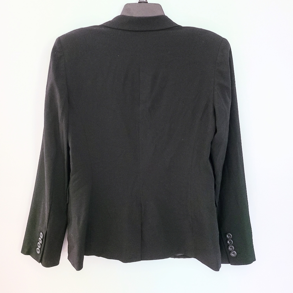 NWT She Said...Classic Black Single Button Women's Blazer w/ Padded Shoulders - Picture 5 of 6